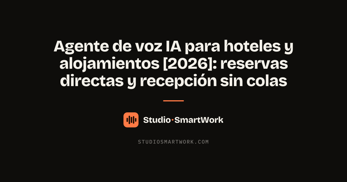 Agente de voz IA atendiendo reservas y consultas de huéspedes en un hotel