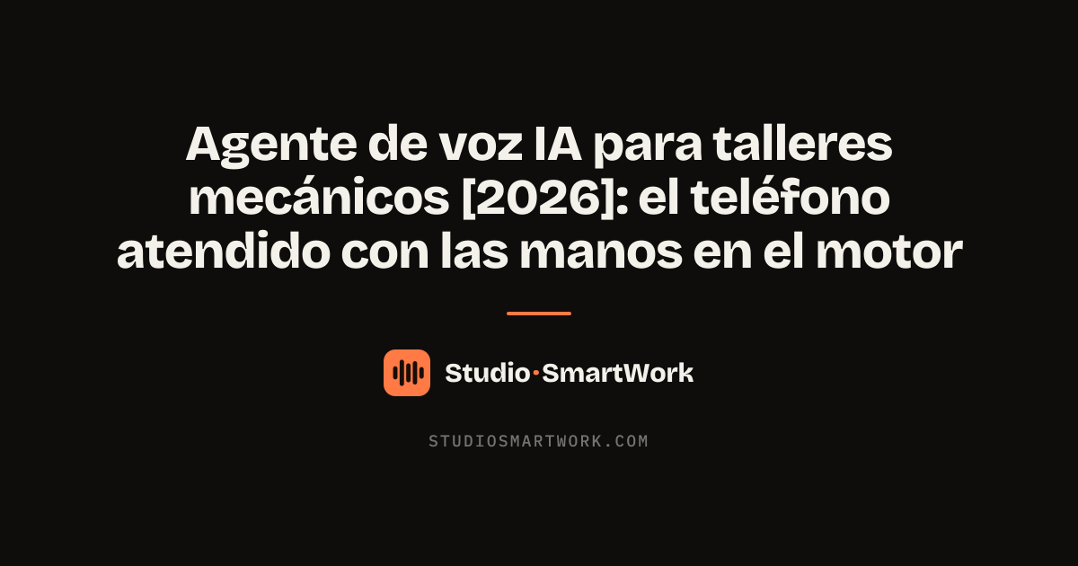 Agente de voz IA atendiendo el teléfono de un taller mecánico y dando citas