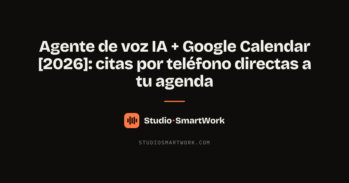 Agente de voz IA agendando una cita directamente en Google Calendar durante una llamada