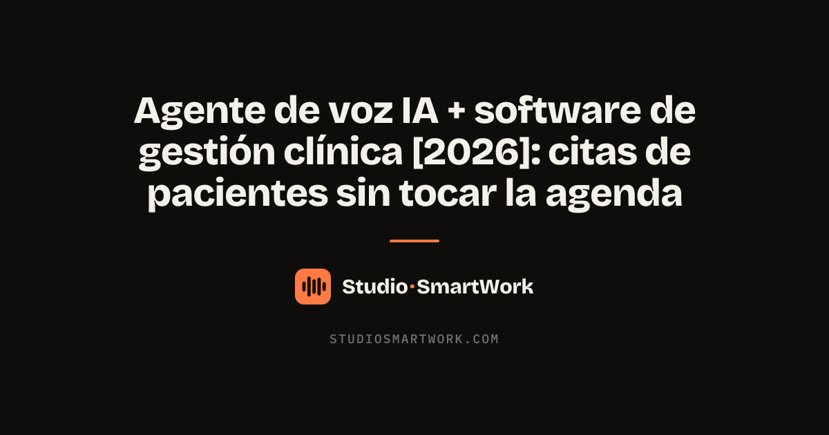 Agente de voz IA agendando pacientes directamente en el software de gestión de una clínica