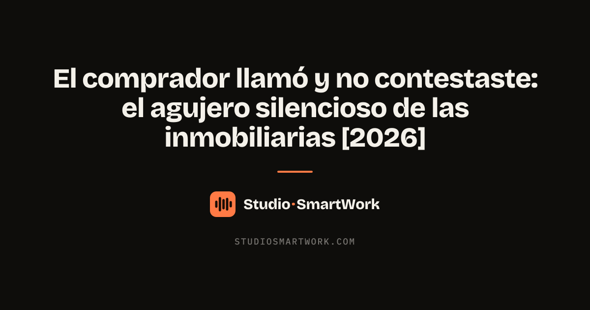 Agente de voz IA atendiendo la llamada de un comprador a una inmobiliaria durante una visita