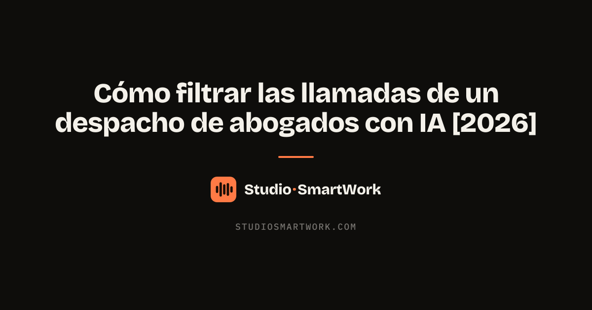 Agente de voz IA filtrando y cualificando las llamadas entrantes de un despacho de abogados