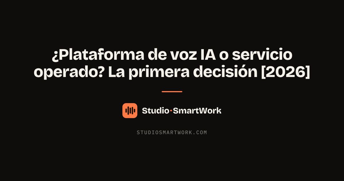 Comparativa entre plataforma DIY de voz IA y servicio operado: quién hace el trabajo en cada modelo
