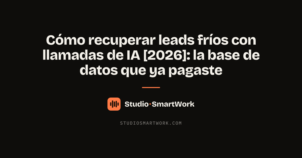 Agente de voz IA rellamando leads fríos de una base de datos para reactivarlos