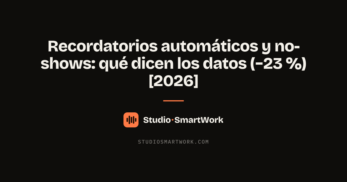 Datos sobre no-shows y recordatorios automáticos: reducción de ausencias a citas